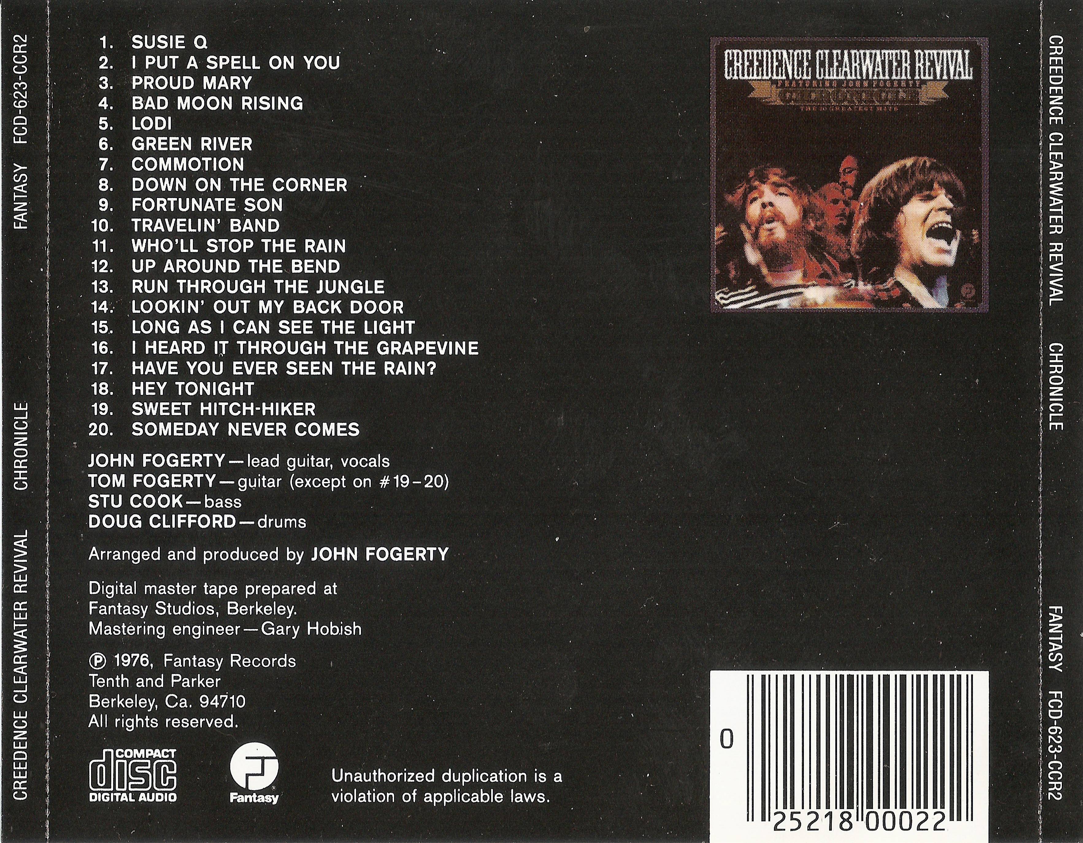 Creedence Clearwater Revival Chronicle : Back US